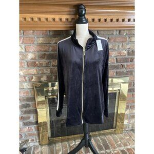 livi lane bryant Blacke Velvet Warm Up Jacket Size 18/20 NWT